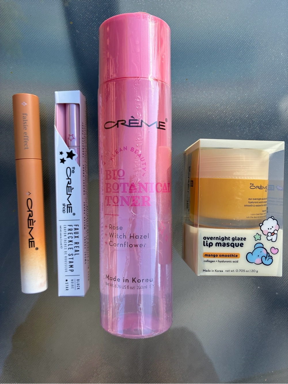 The Crème Shop Toner, Freckle Stamp, Mascara & BT21 Lip Mask Bundle